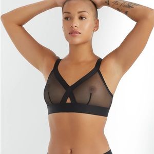 DKNY sheer soft cup wireless bralette Size L